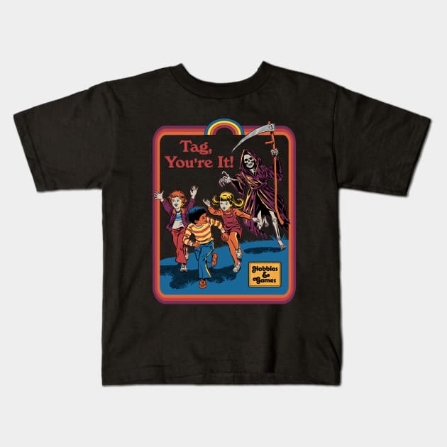 Tag, You're It Kids T-Shirt by Steven Rhodes